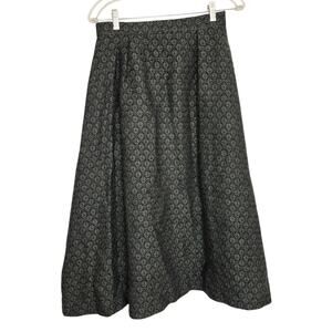Vintage Indie Wool Shamrock Skirt Maxi A Line Academia Heritage Women Small